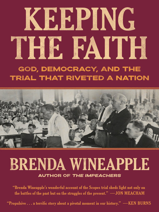 Title details for Keeping the Faith by Brenda Wineapple - Wait list